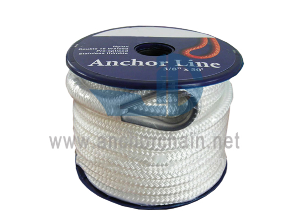Rópa Ancaire Braid Dúbailte níolón Le Ss316 Thimble